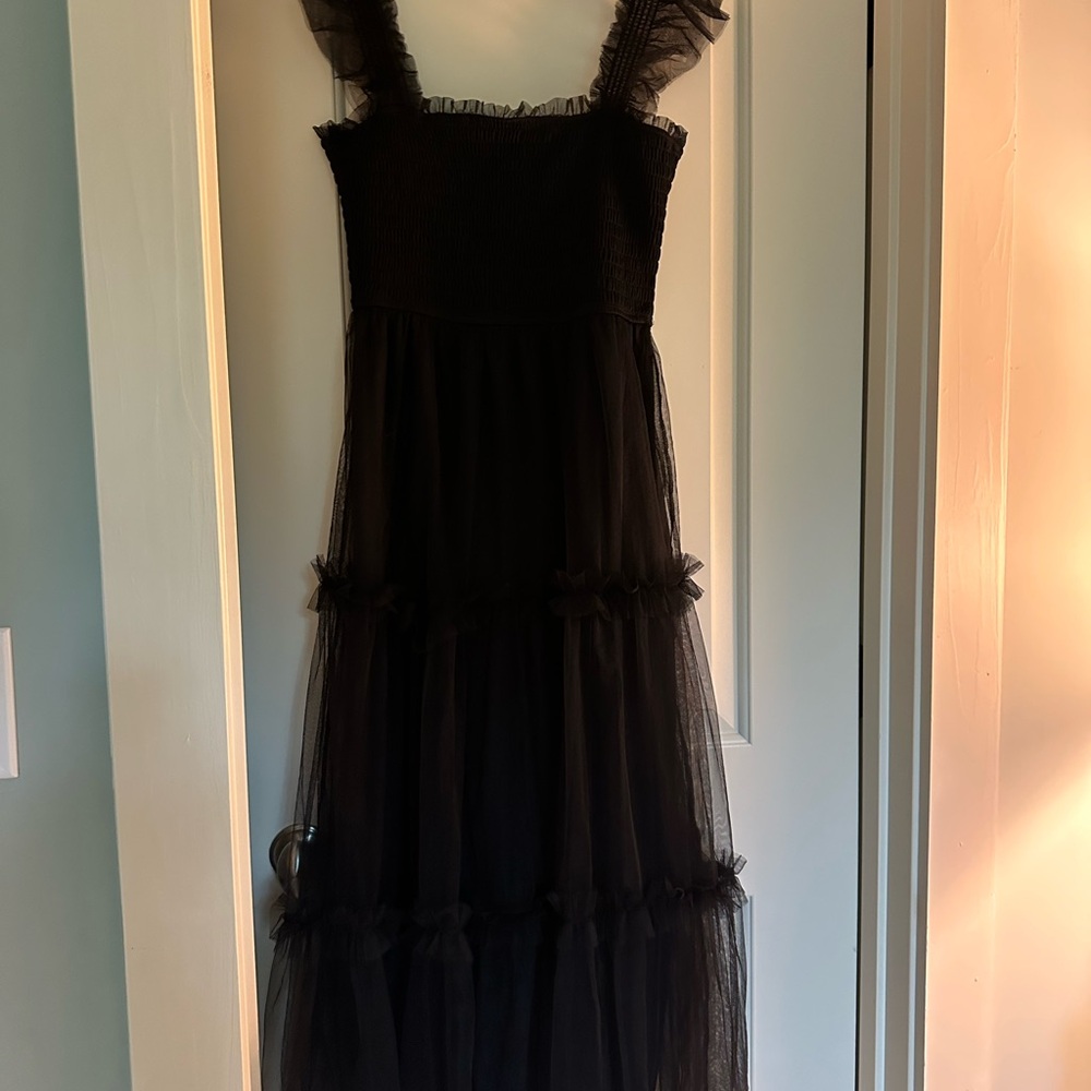 Elegant Black Tulle Dress